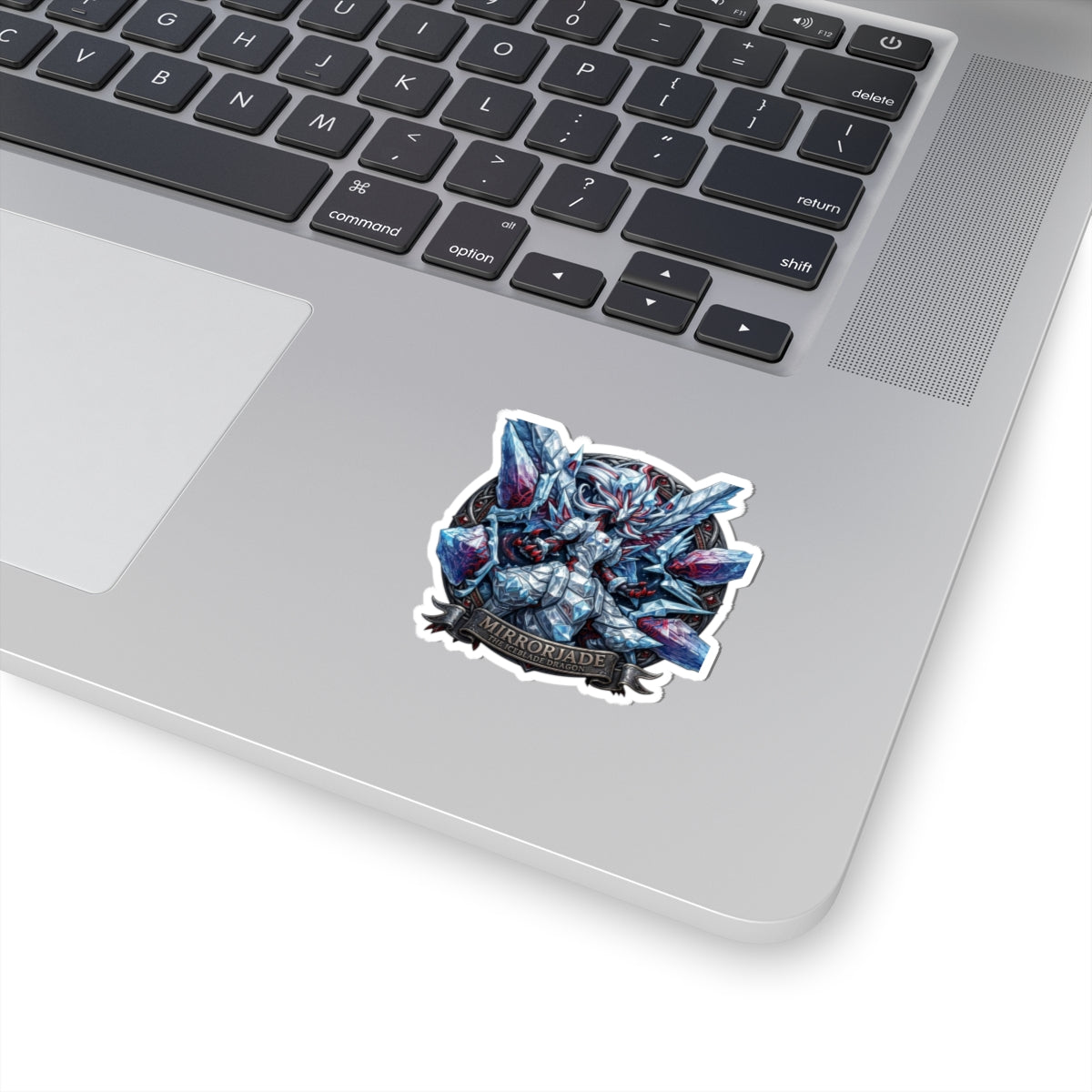 Mirrorjade Iceblade Dragon Kiss-Cut Sticker | Crystal Dragon Art Sticker