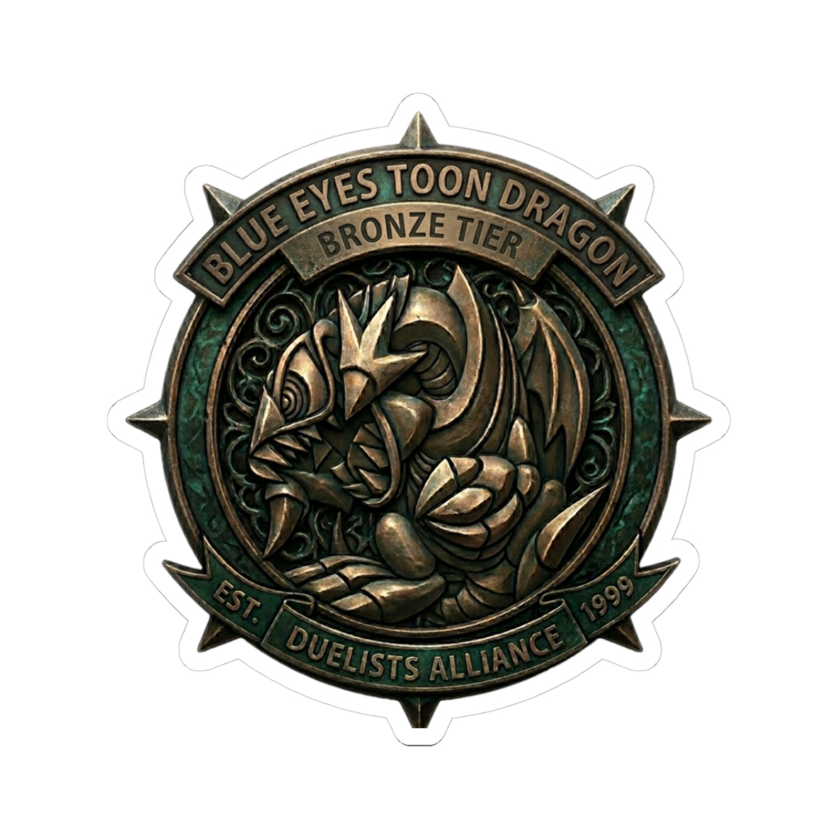 Blue Eyes Toon Dragon Kiss-Cut Sticker | Bronze Tier Duelists Alliance