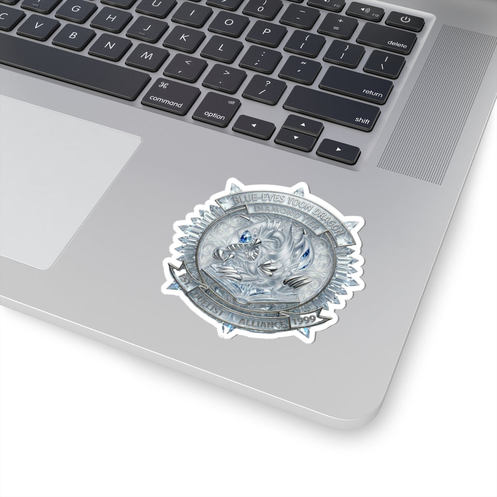 Blue-Eyes Toon Dragon coin sticker | Kiss-cut Sticker