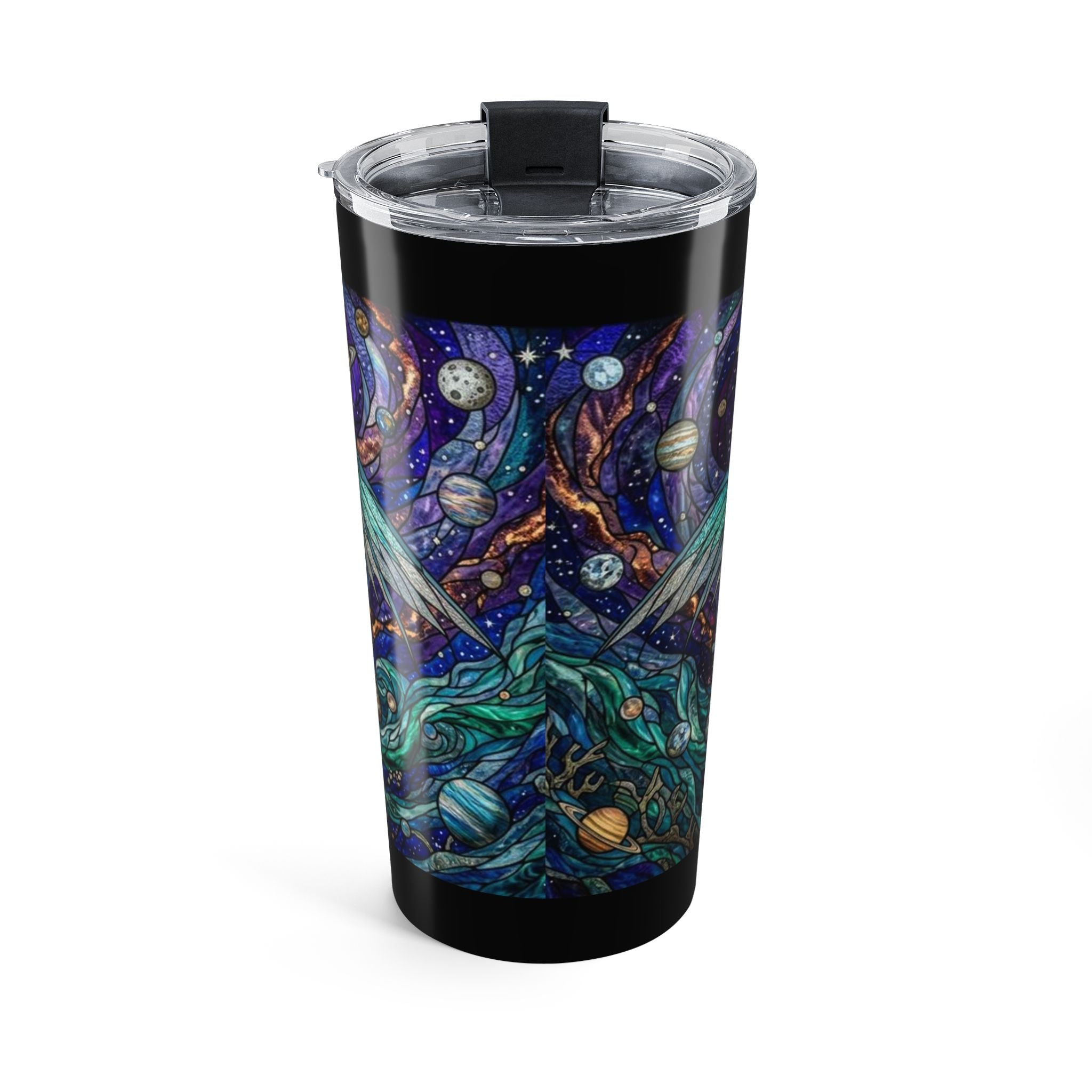Stardust Dragon Stained Glass Art Tumbler | 20oz Stainless Travel Cup