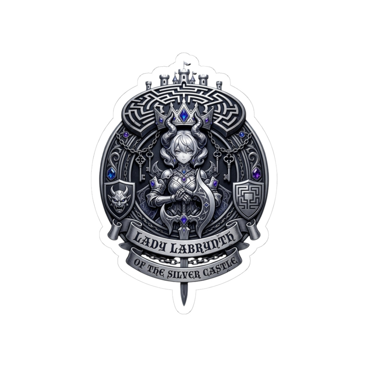 Lady labrynth of the Silver Castle Emblem Sticker