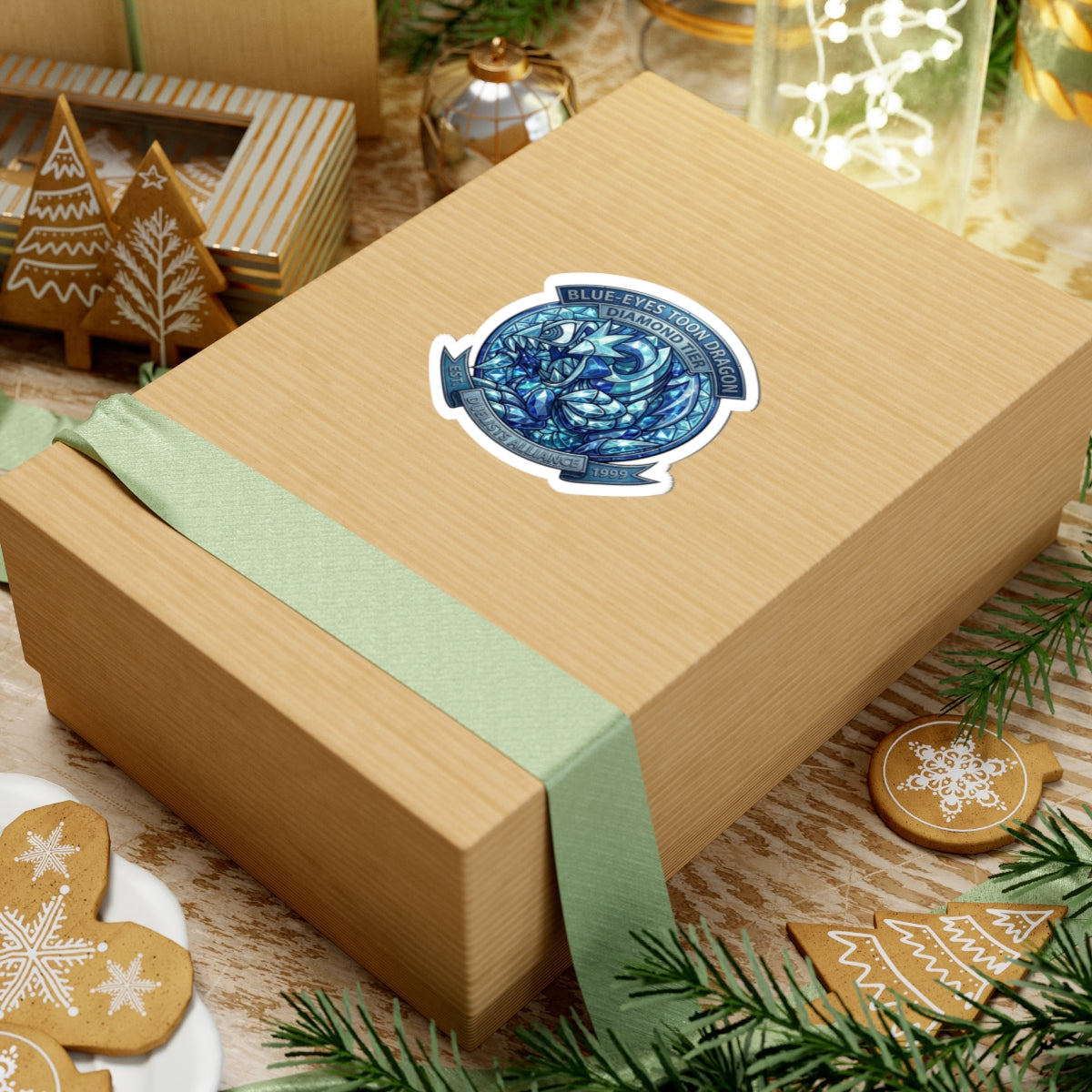 Blue-Eyes Toon Dragon Sticker | Kiss-Cut Vinyl, Diamond Tier Emblem