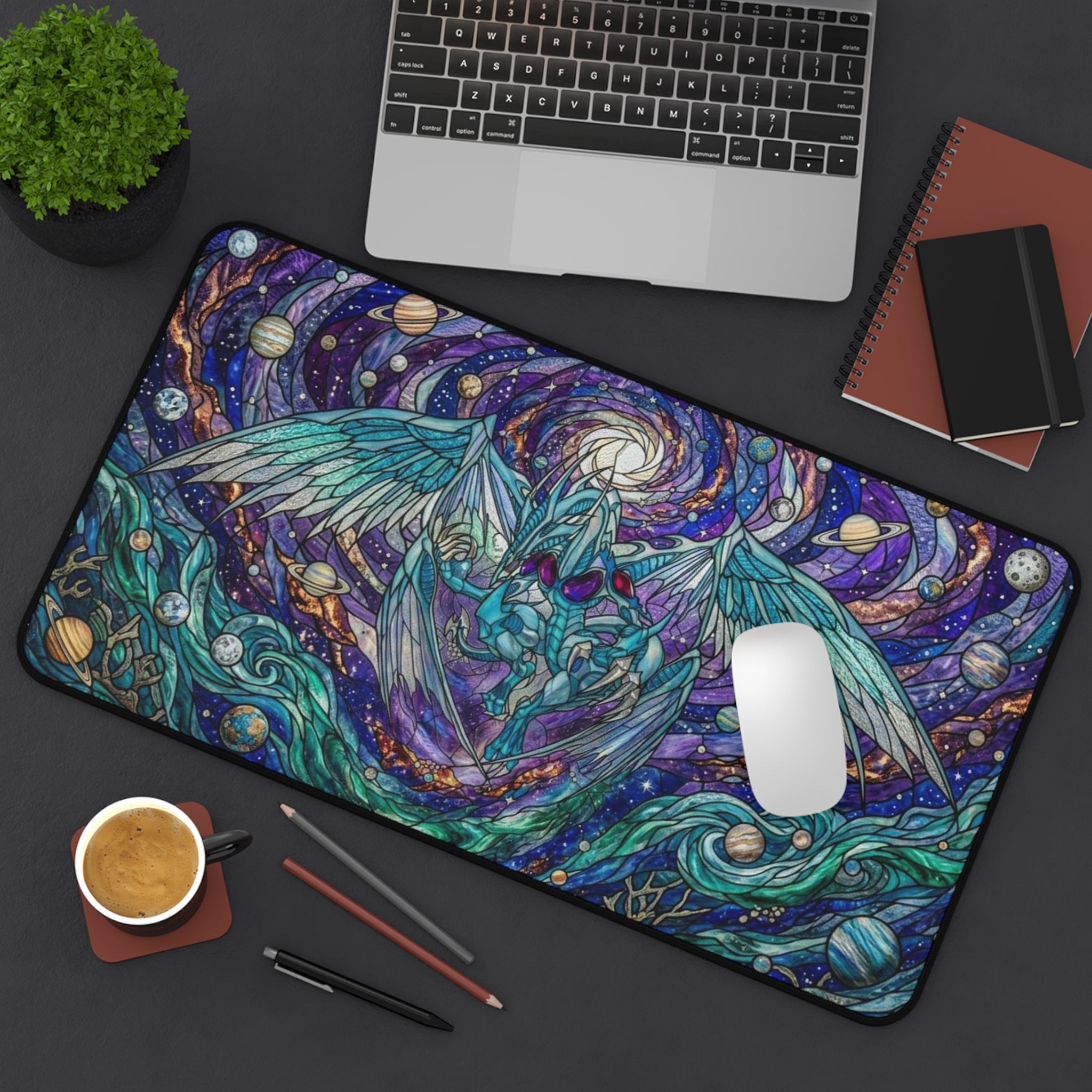 Stardust Dragon Stained Glass Playmat