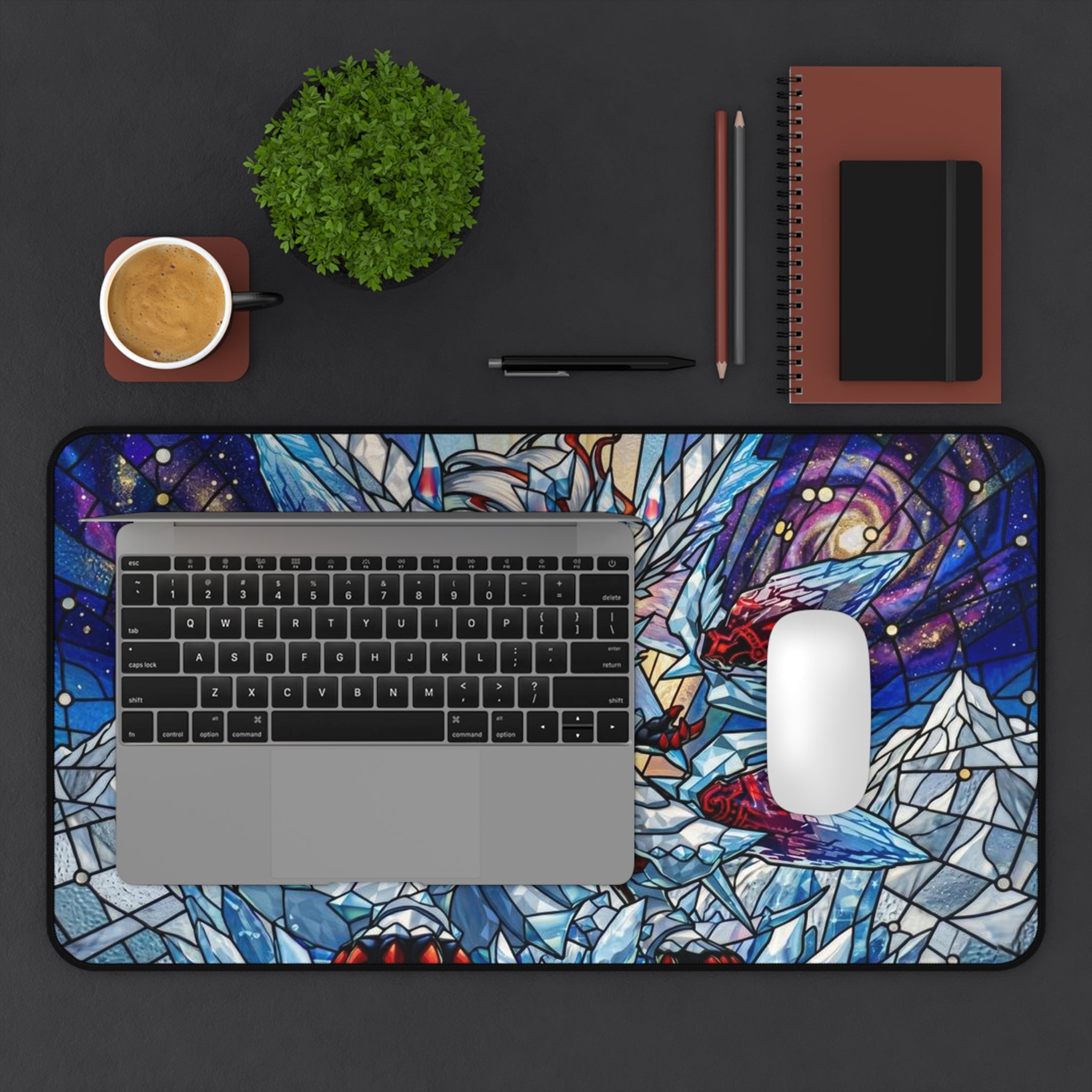 Mirror Jade dragon Stained Glass Playmat