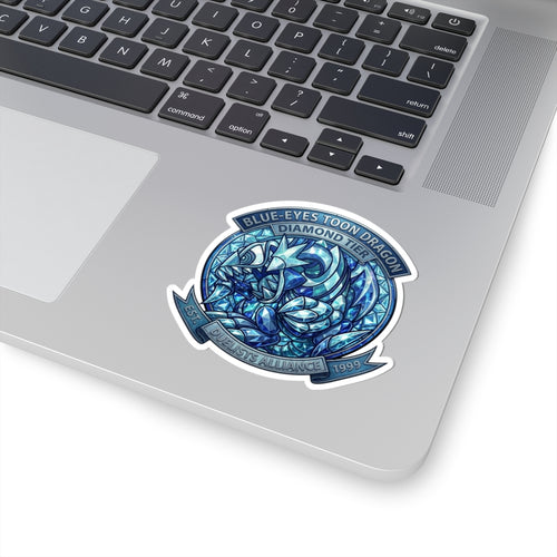 Blue-Eyes Toon Dragon Sticker | Kiss-Cut Vinyl, Diamond Tier Emblem
