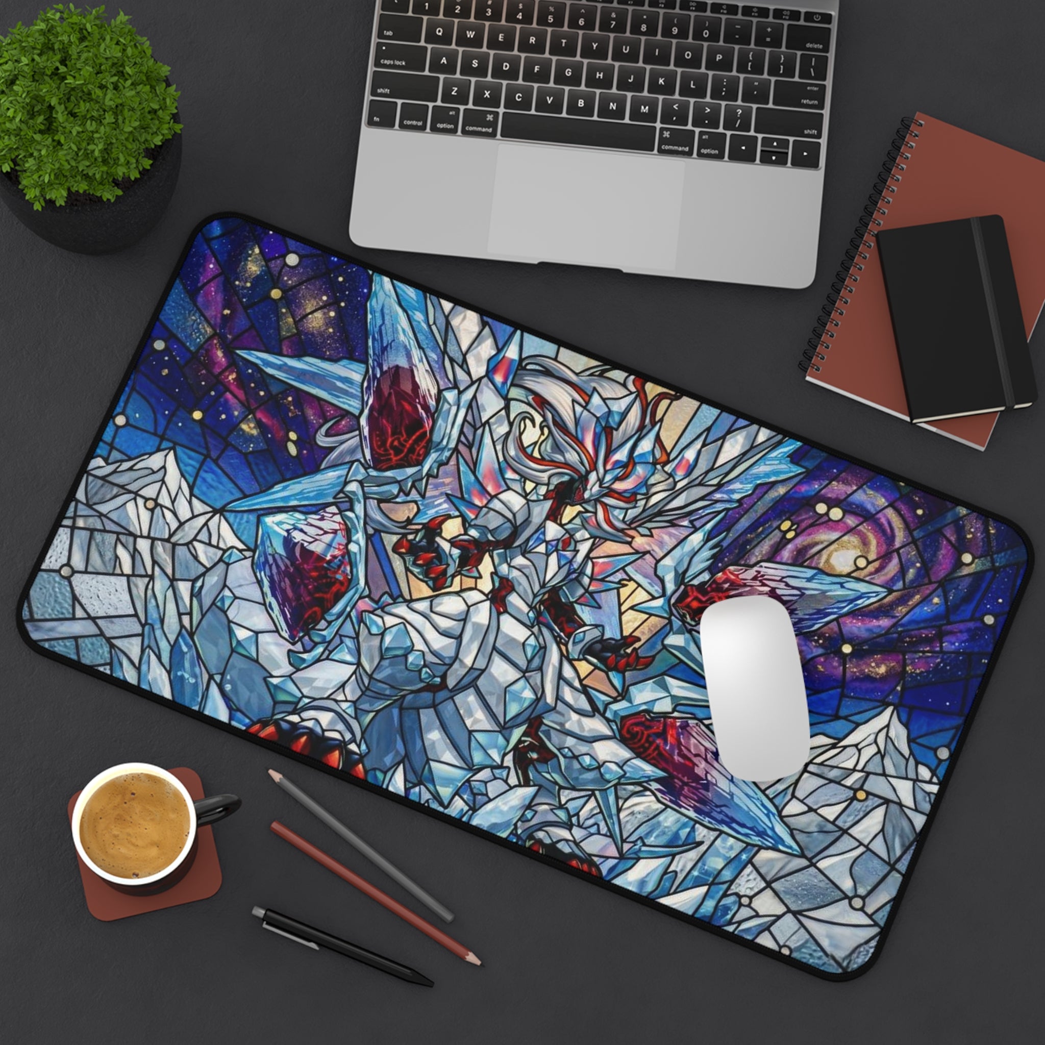 Mirror Jade dragon Stained Glass Playmat
