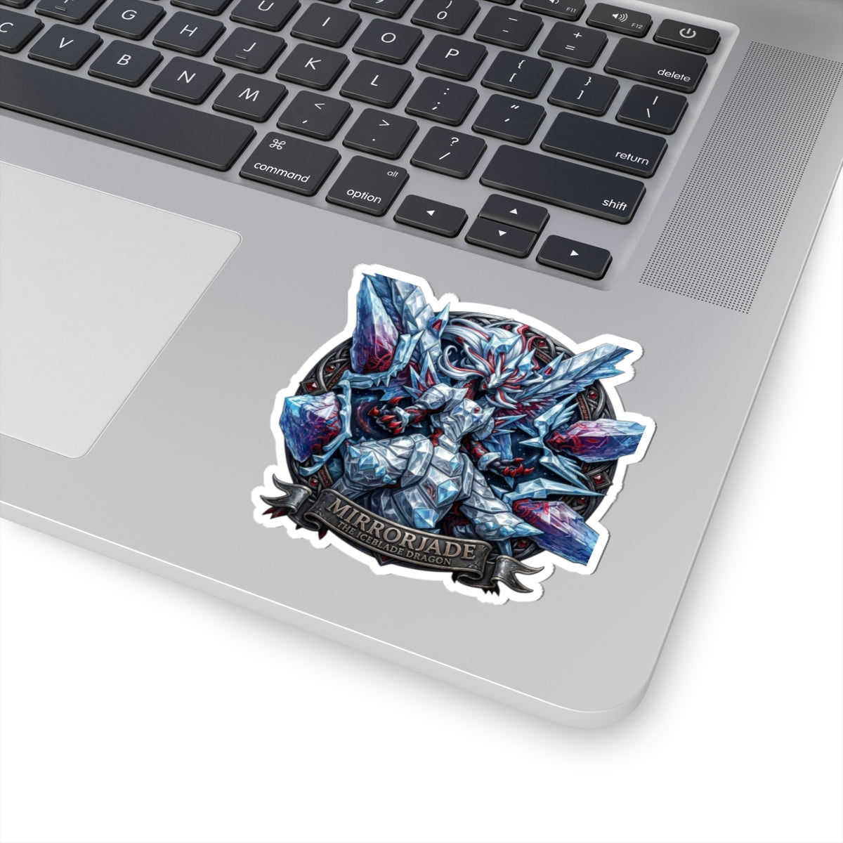 Mirrorjade Iceblade Dragon Kiss-Cut Sticker | Crystal Dragon Art Sticker