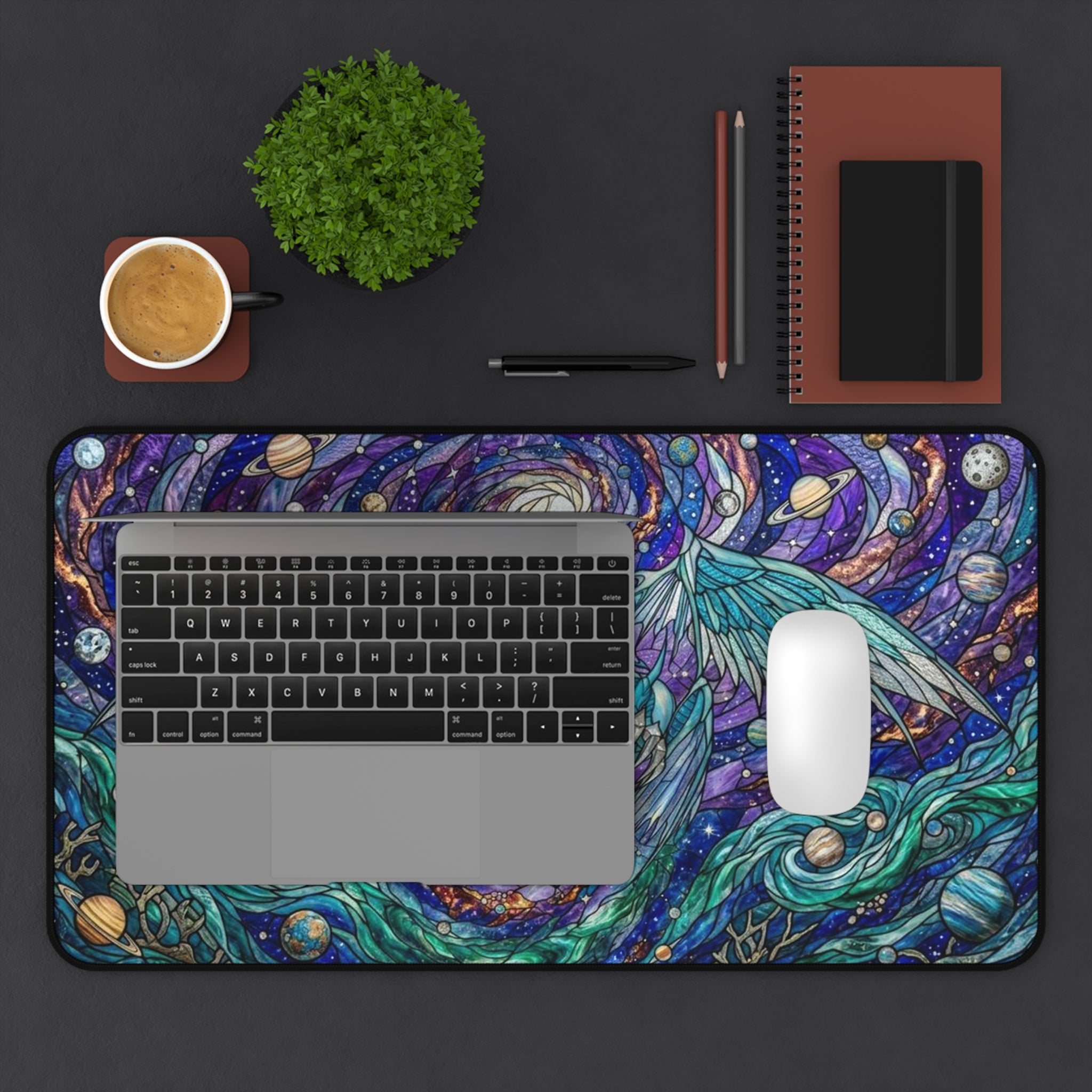 Stardust Dragon Stained Glass Playmat