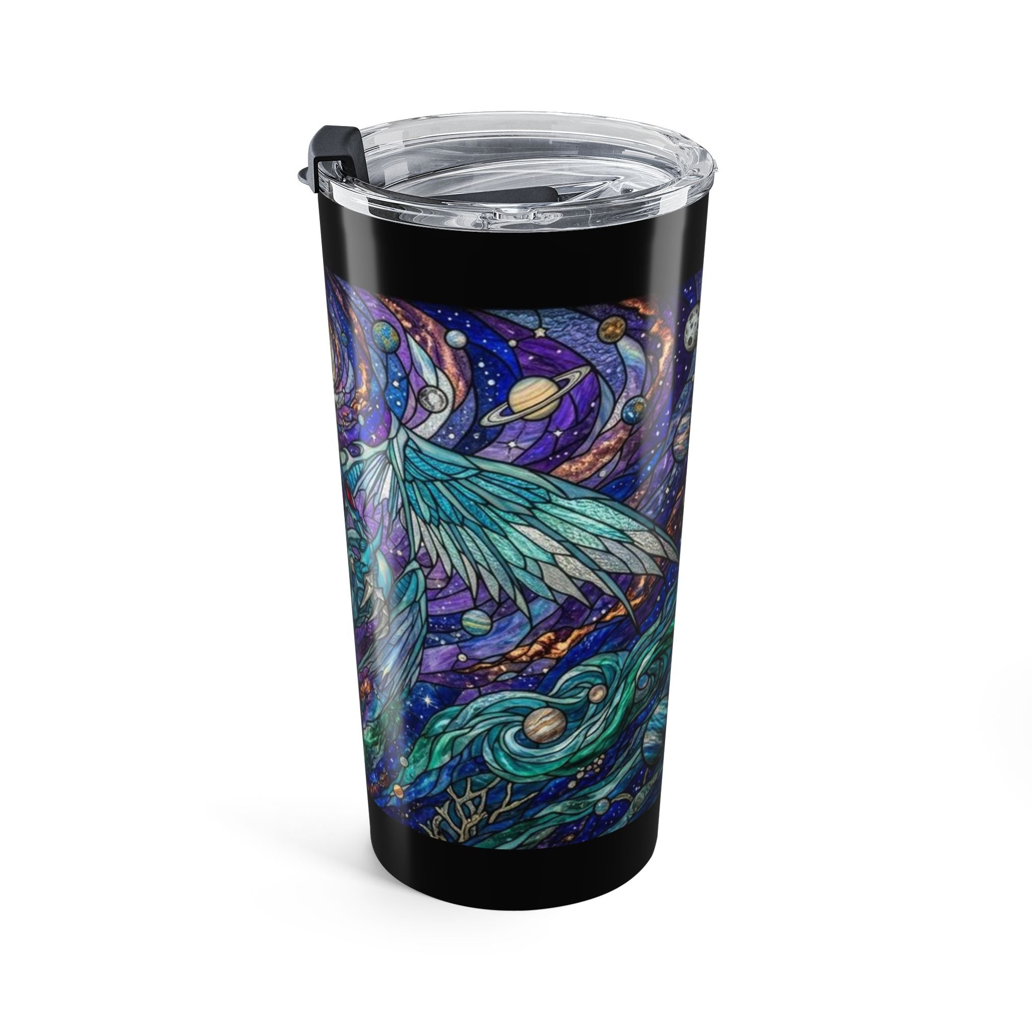 Stardust Dragon Stained Glass Art Tumbler | 20oz Stainless Travel Cup